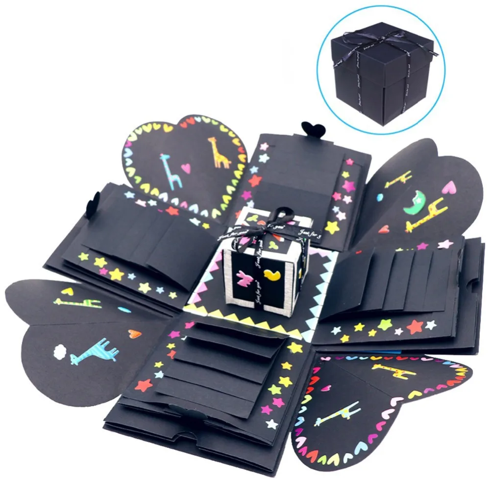 DIY сюрприз Любовь Дисплей Взрывная коробка ручной работы Подарочная фотоальбом