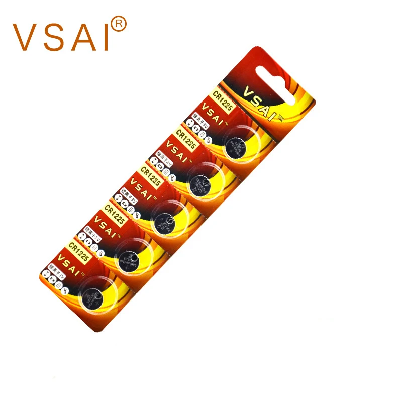 5х VSAI CR1225 3 в 50 мАч литиевый кнопочный аккумулятор LM1225 BR1225 для 3d очков|button cell battery|cell