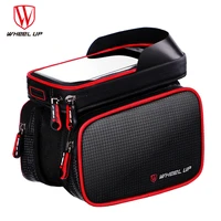 wheel up 6 2 inch bike bag waterproof touch screen front frame top cell phone tpu cycling bag mtb road mountain bicycle case