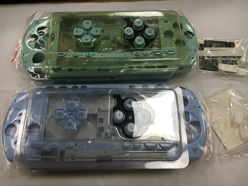Светильник Blue/Gree полный чехол для psp 2000 psp 2000 Корпус Замена консоль чехол части с палкой LR маленькие детали