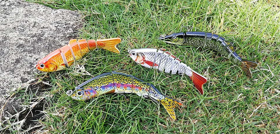 12.5 см 20 г 9-segement Иска Искусственный приманки Щука маски Рыболовные прикормы swimbait Жесткий приманки Рыбная ловля аксессуар
