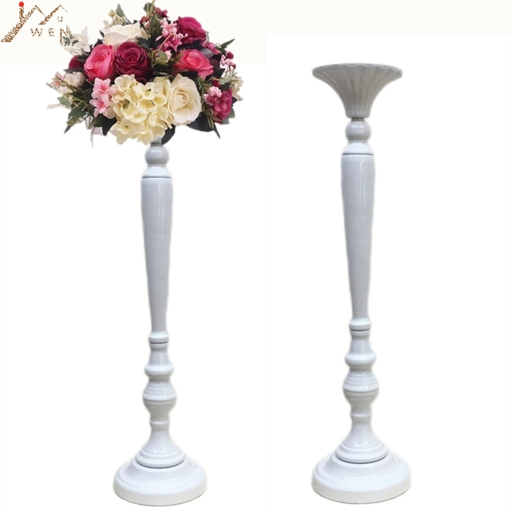 

Golden/White Flower Vase Candle Holders Wedding Table Road Lead Event Party Centerpiece Rack Home Decoration 10 PCS/LOT