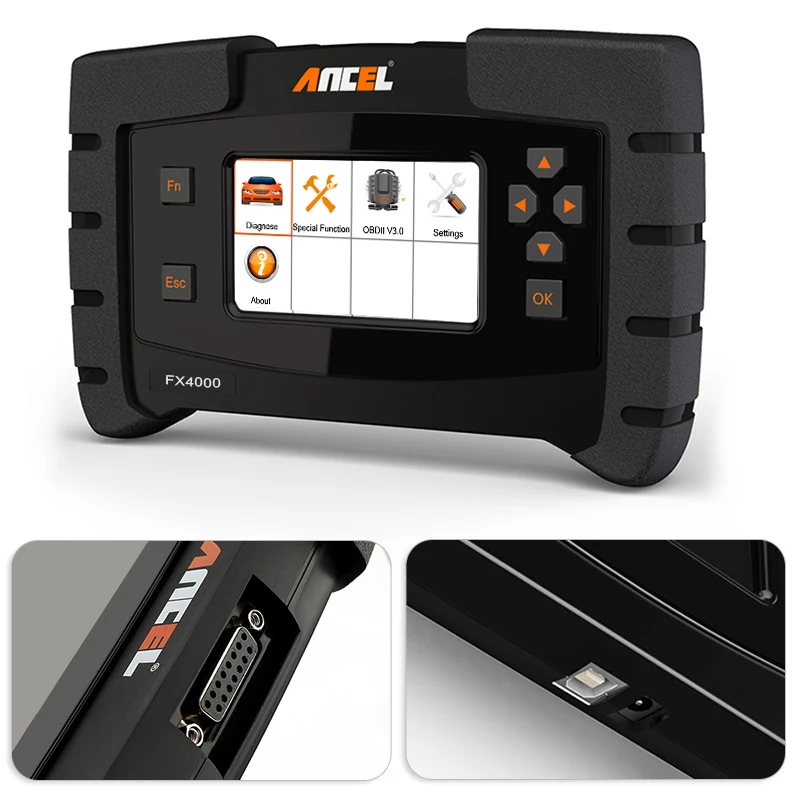 Ancel FX4000 OBD2 сканер автомобильный диагностический инструмент полная система сканирования ABS SRS сброс масла код читатели ODB2 диагностический сканер автомобильный