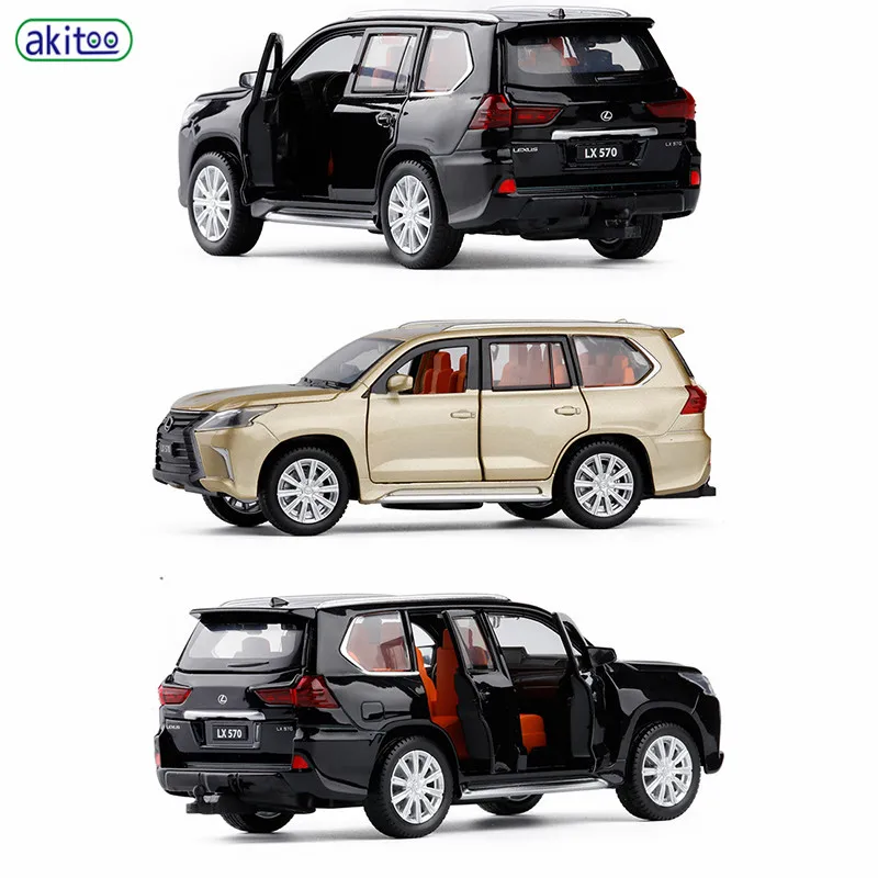 Модель автомобиля из сплава akitoo Lexus lx570 модель внедорожника игрушка для мальчиков