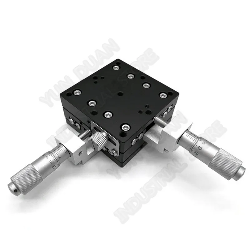 

Micrometer Sliding Table 70*70mm XY Axis Trimming Station Manual Displacement Platform Cross Roller Guide Way Linear StageLY70-C