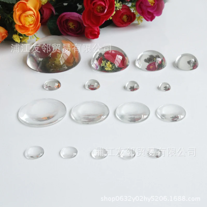 Фото Прозрачный круглый стеклянный кабошон Mibrow, 10 мм, 12 мм, 20 мм, 25 мм, 1 упаковка №3