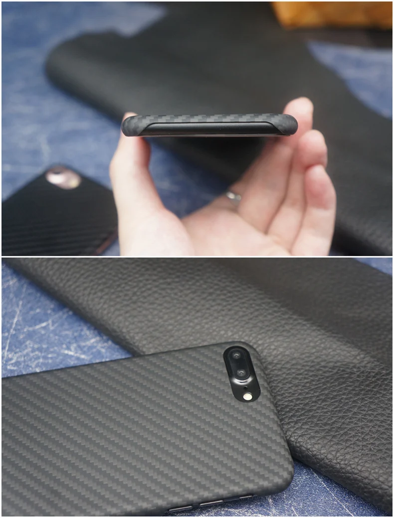 Ультра тонкий чехол из настоящего углеродного волокна для iPhone 7 8 plus, чехол, чехол s