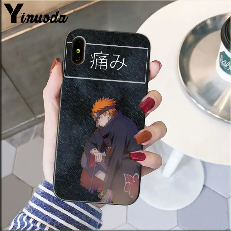 Yinuoda Naruto xiao pain мягкий силиконовый черный чехол для телефона iPhone 5 5Sx 6 7 7plus 8 8Plus X XS MAX