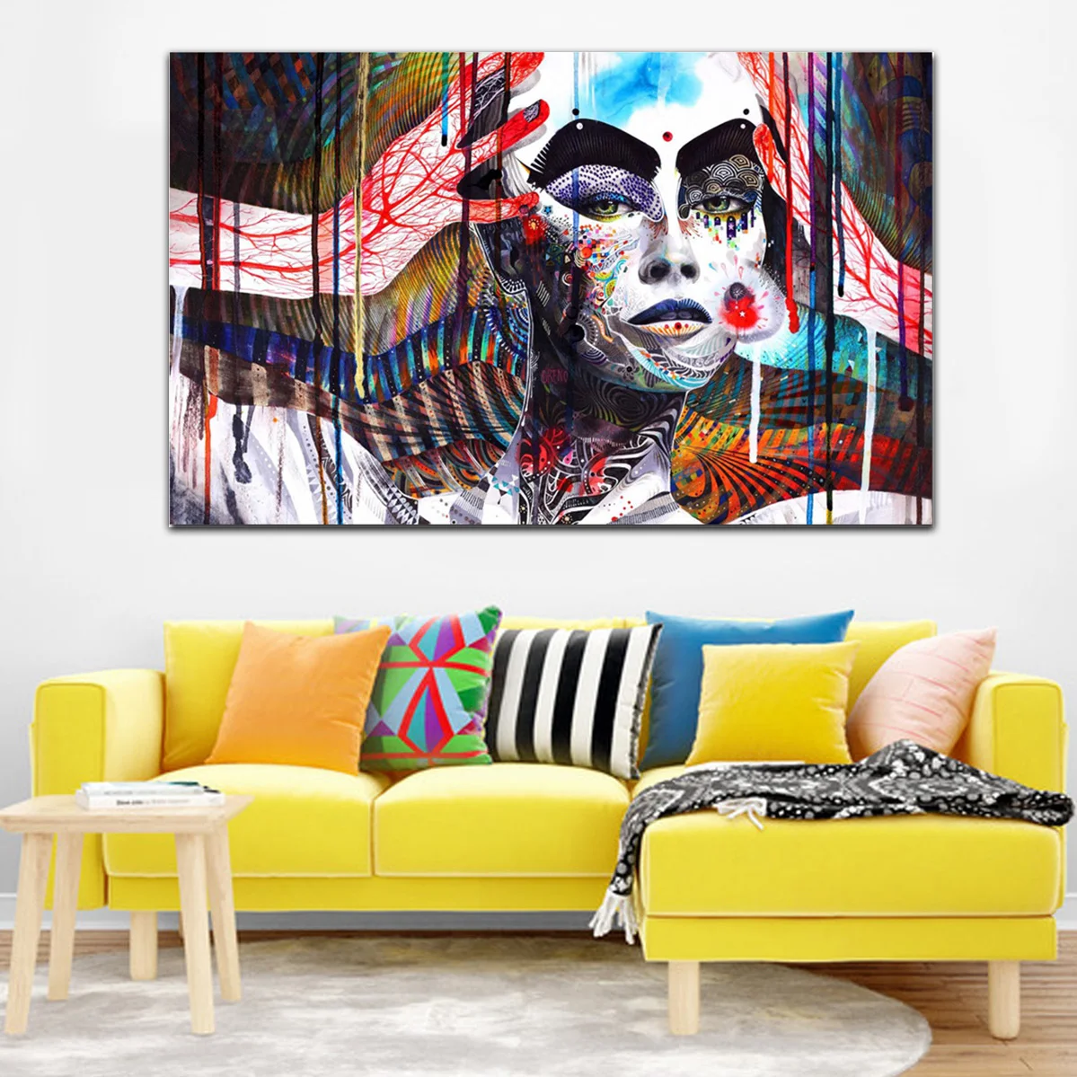 Psychedelic вихревой плакат холст Художественная печать живопись плакаты на стену