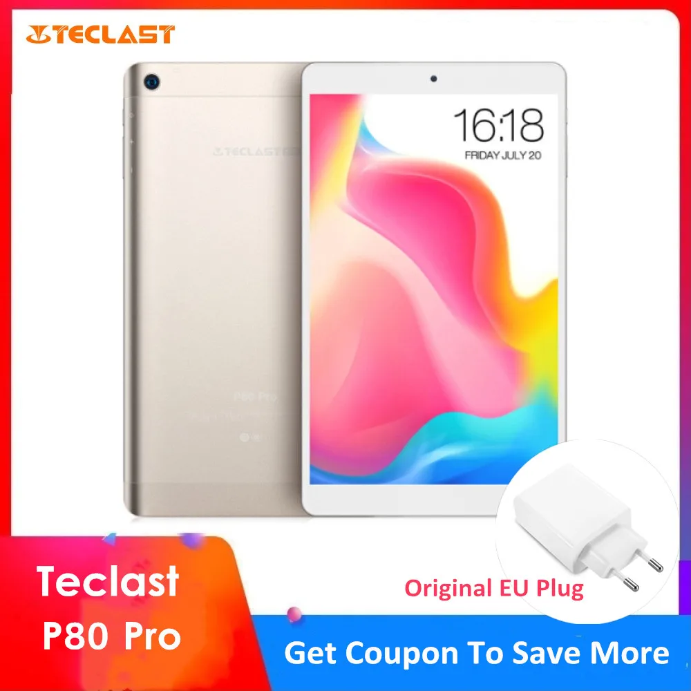 Teclast P80 Pro планшетный ПК 8 0 ''Android 7 MTK8163 четырехъядерный 1 3 ГГц Гб ram 16 Гб/32 ГБ eMMC rom