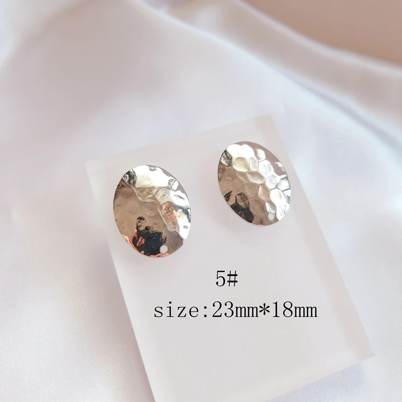 DIY серьги аксессуары Европейская и американская мода текстура тисненый неправильный материал металлические серьги иглы материал кулон