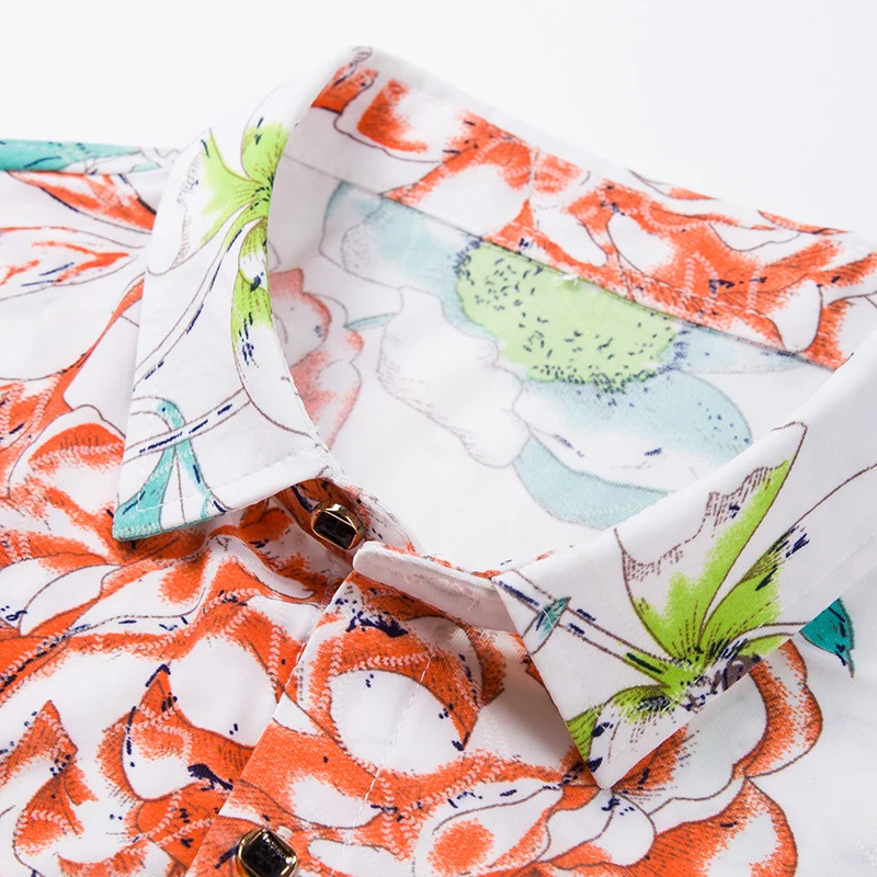 Новое поступление мужские рубашки с цветочным принтом осенняя мужская модная