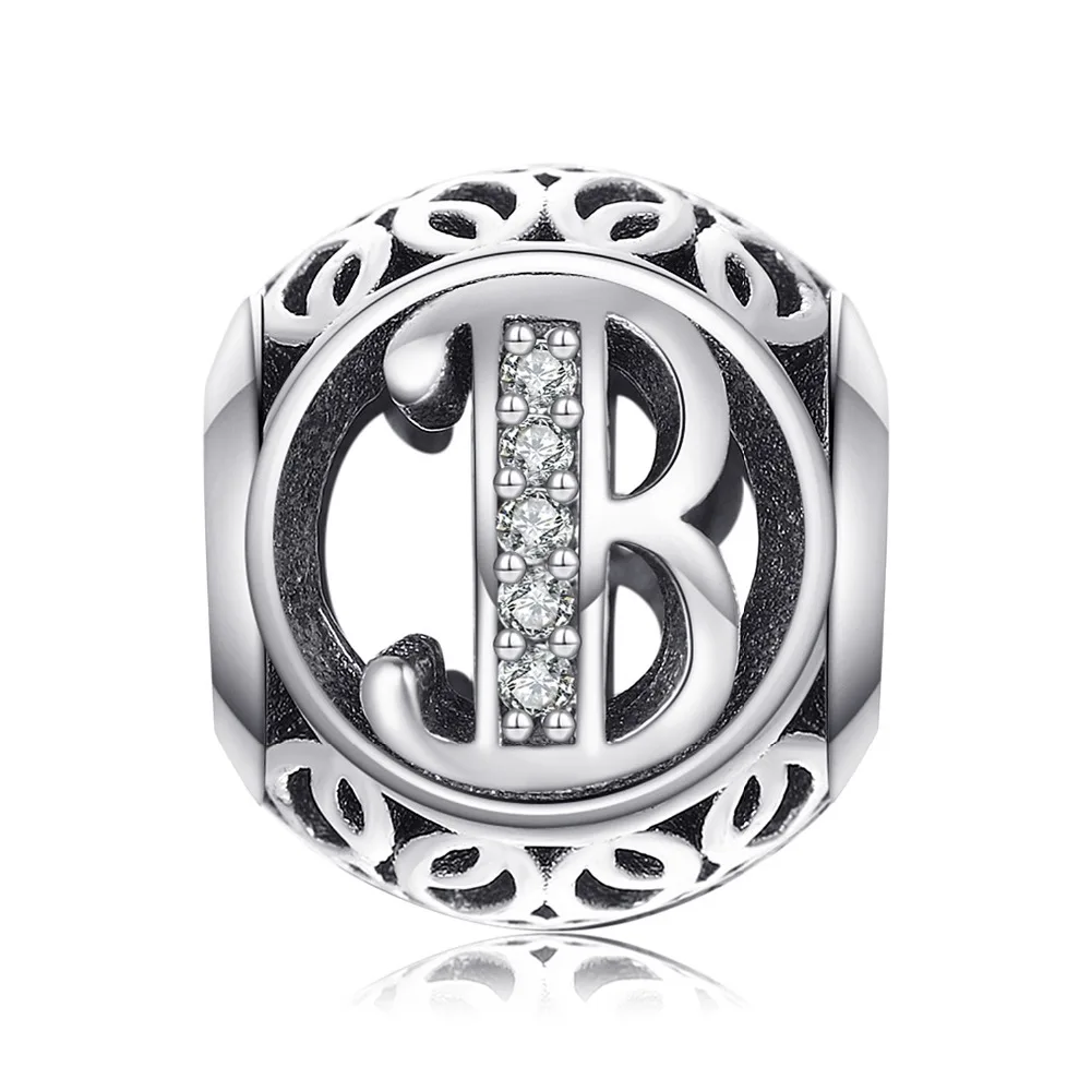 JewelryPalace Винтаж Письмо A-R кубического циркония Aucthentic 925 пробы Серебряный браслет DIY ювелирных подарки для нее