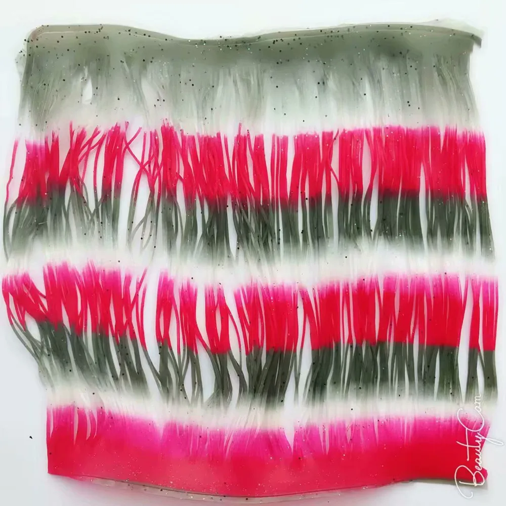 

Fishing Lure Silicone Skirt Layers,Silicone Skirt Material for Tackle Craft, DIY Spinner, Rubber Jigs, Buzzbait--237