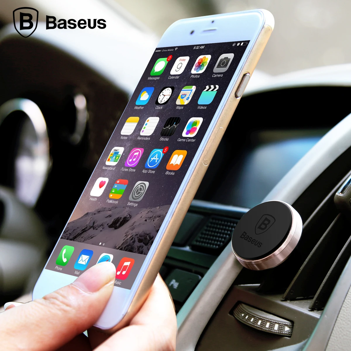 Автомобильный держатель для телефона Baseus для iphone X XR XS 360 Градусов Подставка для автомобиля вентиляционное отверстие магнитный держатель для мобильного телефона сотовый телефон