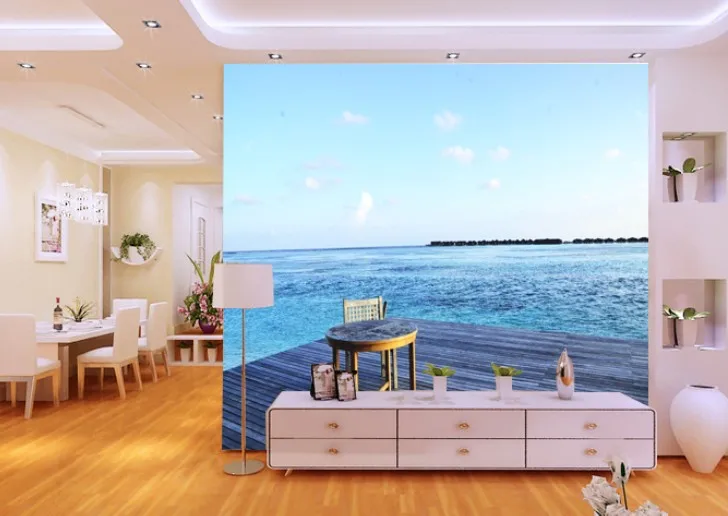 

[Self-Adhesive] 3D Sea Coast Sky Landscape 13 Wall Paper mural Wall Print Decal Wall Murals