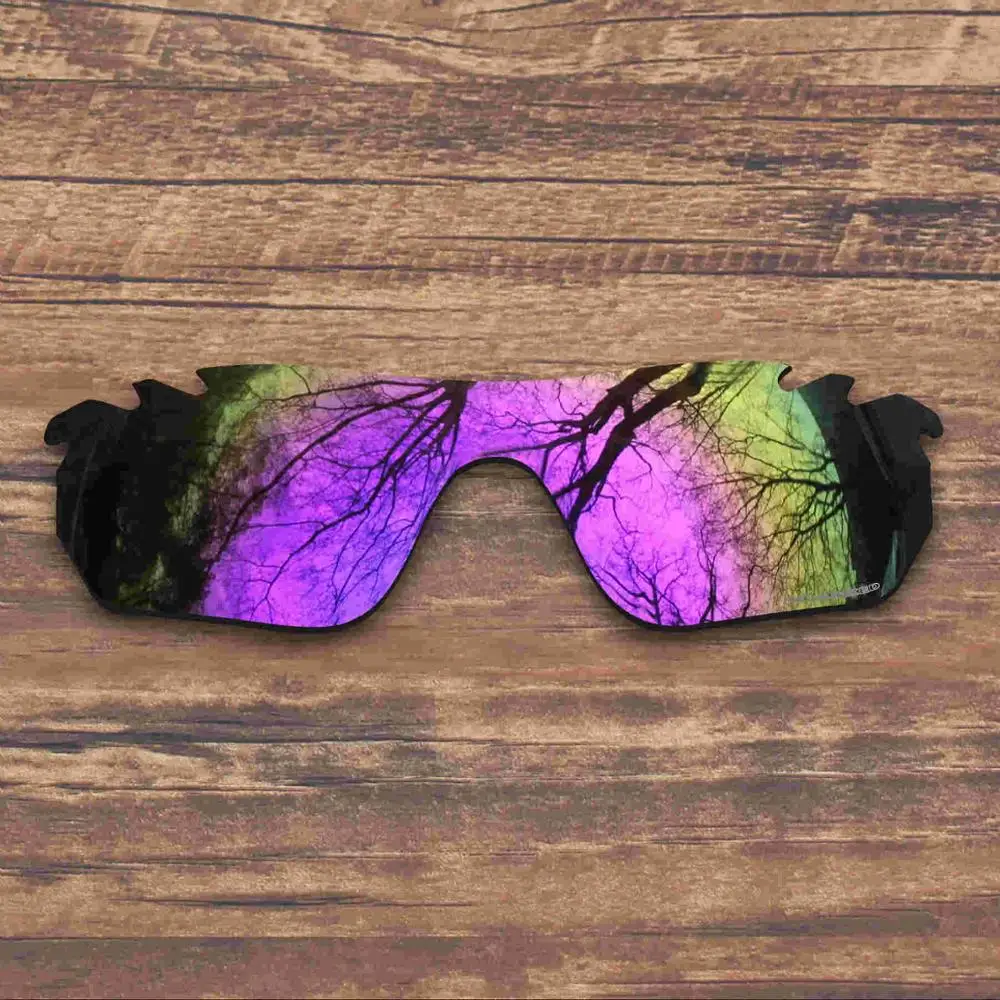 Purple Mirrored ToughAsNails устойчивы к коррозии морской воды поляризованные Сменные линзы для Окли Radarlock, края солнцезащитные очки с отверстиями-несколько вариантов - Цвет линз: Purple Mirrored
