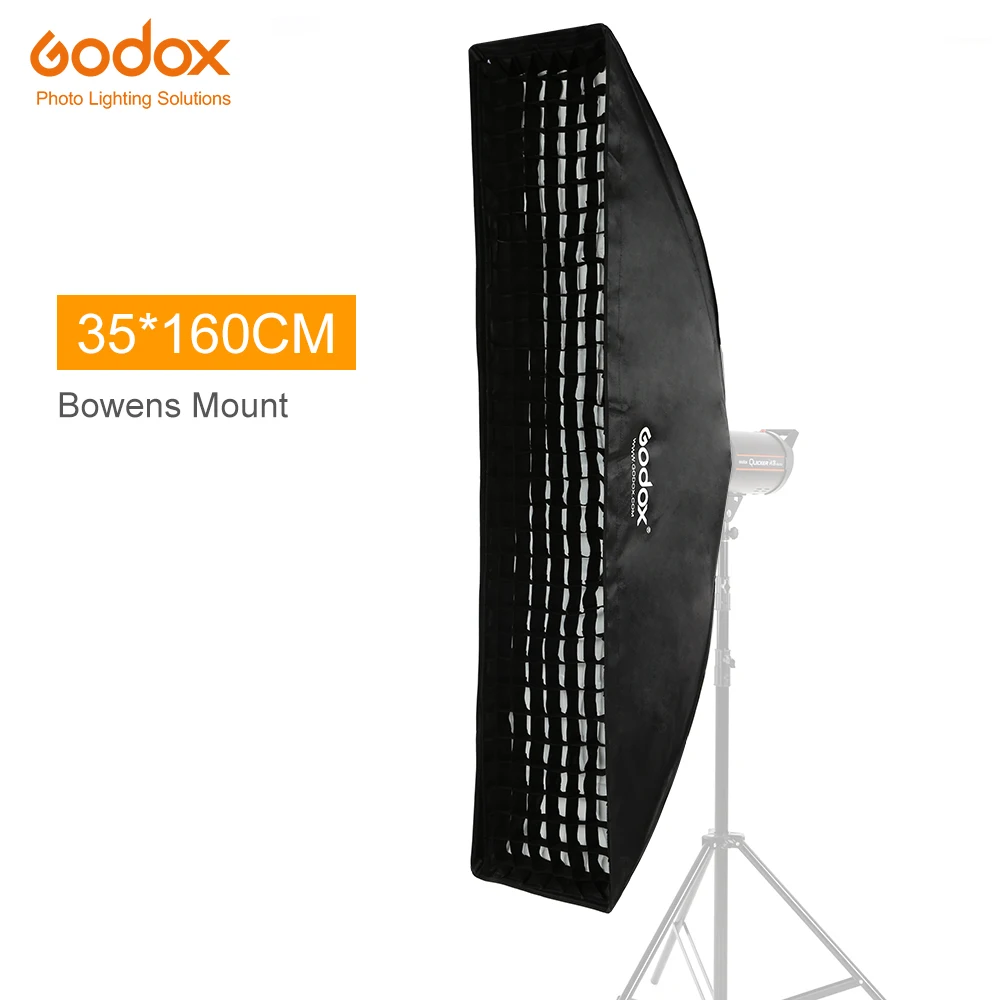 Godox 1" x 63" 35x160 см полоса улей сотовый софтбокс с решеткой для фото строб студия Flash софтбокс Bowens Mount
