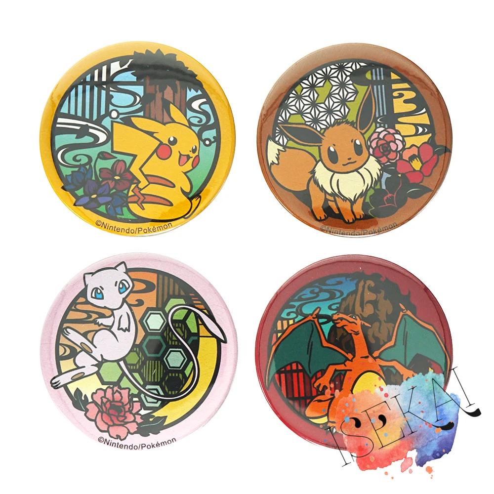 Карманный монстр из мультфильма значок Пикачу Eevee Mew Charizard металлический значок брошь булавки