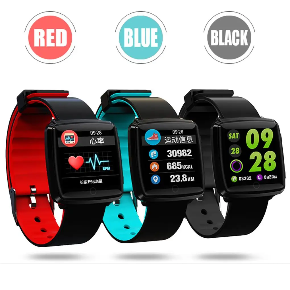 

elenxs BL89 Color Screen Smart Bracelet Heart Rate Wristband Pedometer Fitness Tracker Bluetooth 4.2