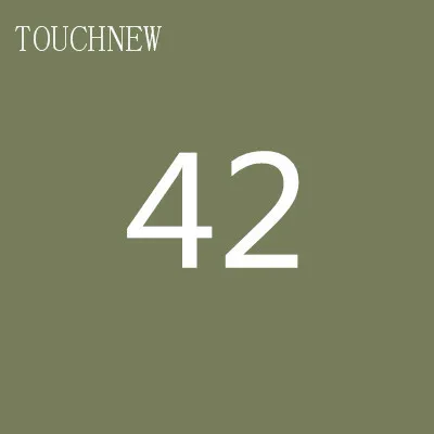 TOUCHNEW на заказ, одноцветные эскизные маркеры на спиртовой основе, двойная головка, кисть, маркеры, ручка для рисования, манга, товары для рукоделия, маркеры - Цвет: 42