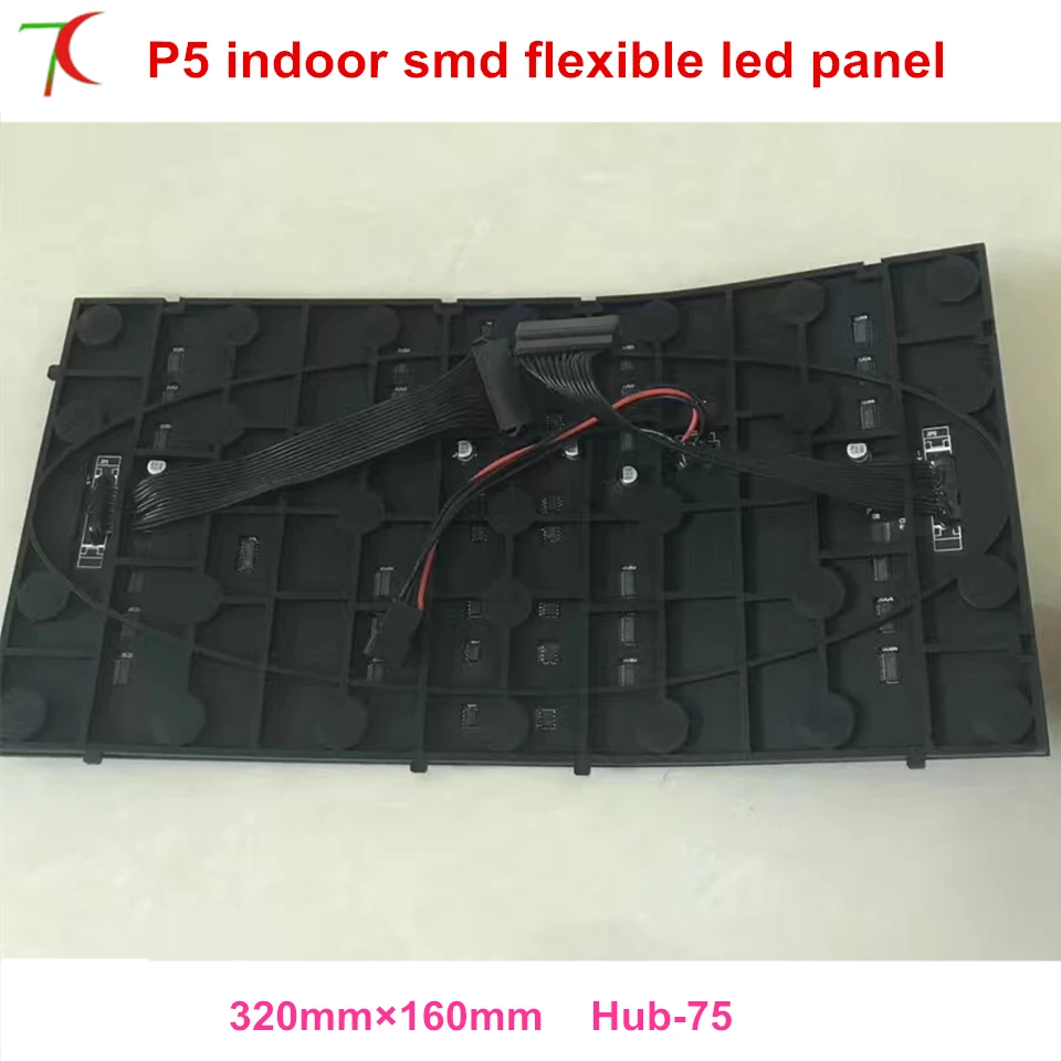 Гибкий P5 smd Крытый 320*160 мм полноцветный светодиодный модуль широко для