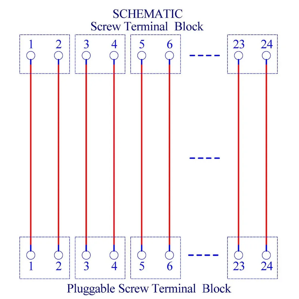 Разъемная DIN-рейка 12x2 положения 10A/300V для монтажа винтовой клеммной колодки