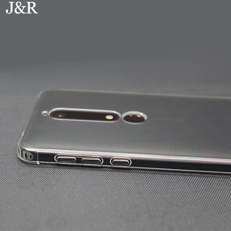 J &amp R для Nokia 6 2018 чехол 1 силиконовый мягкий ТПУ задняя крышка TA-1068 TA-1050 TA-1043 TA-1045