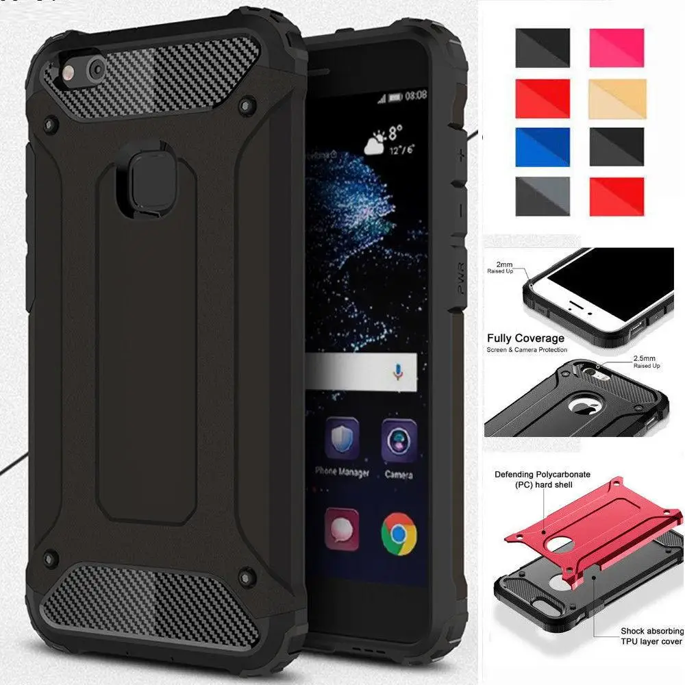 For Huawei Mate 10 P9 P10 P20 Lite Pro Shockproof Armor Heavy Duty Tough Hybrid Back Case Cover |
