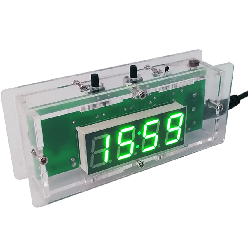 CNIKESIN DIY kit цифровые часы электронные C51 микроконтроллер светодиодный цифровой