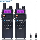 2 шт. BAOFENG UV-5R Walkie Talkie 5 Вт Высокая мощность VHF UHF Dual 136-174 МГц 400-520 МГц полоса 10 км Rang UV5RCB + NA-771 антенна