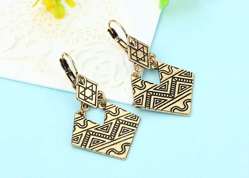 Женские Геометрические серьги из металлического сплава в стиле ретро египетском