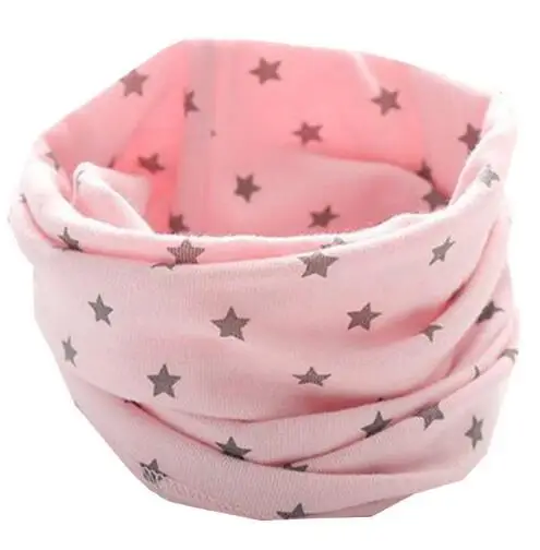new pink star Осенне-зимний детский хлопковый плюшевый шарф, детский шарф для девочек, шарфы для мальчиков и девочек, детский шарф с круглым вырезом, волшебный шейный платок - Цвет: new pink star