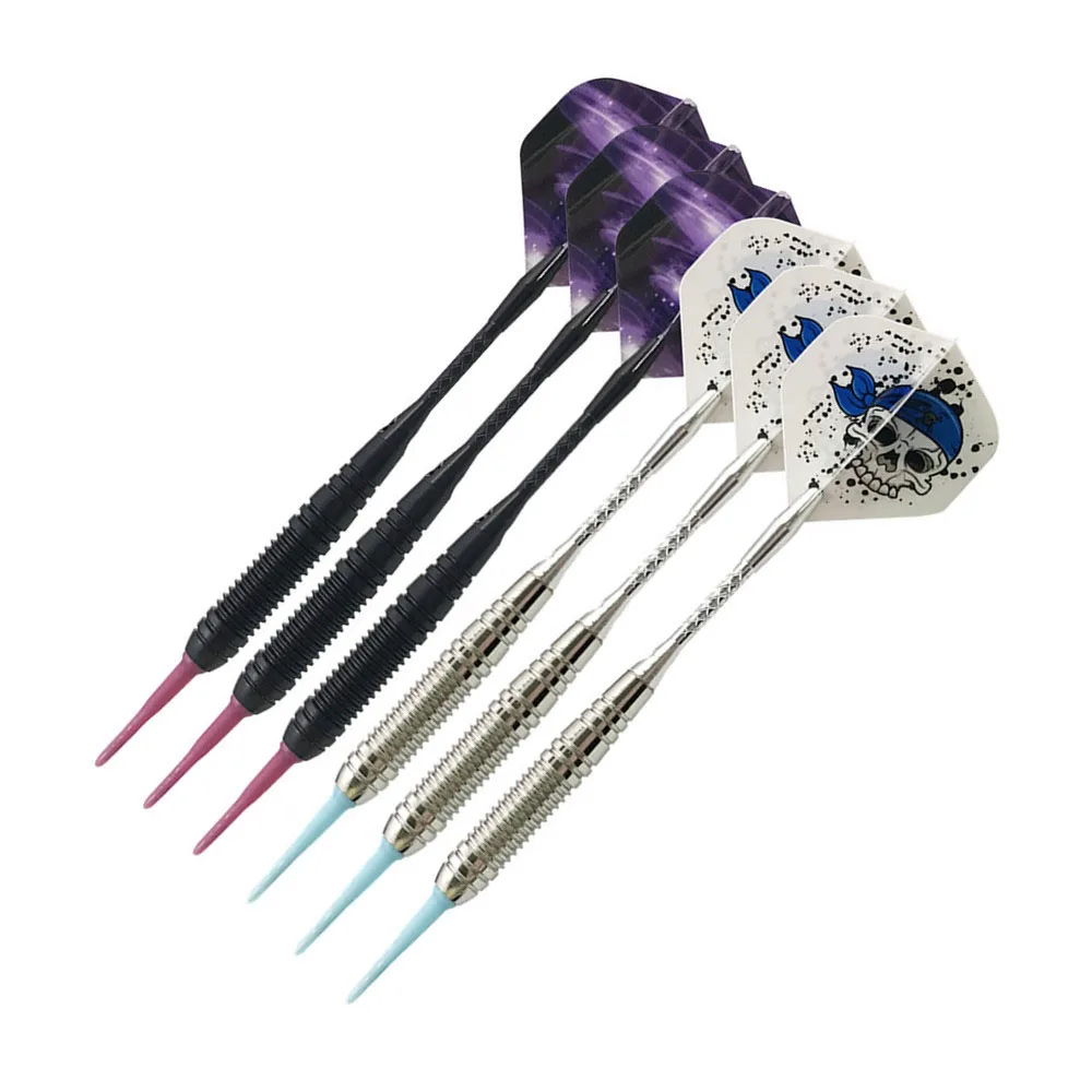 3Pcs 19g Electronic Safe Dart Nylon Soft Tip Black Iron Barrel Aluminum Shaft PET Flight Competition Training | Спорт и развлечения