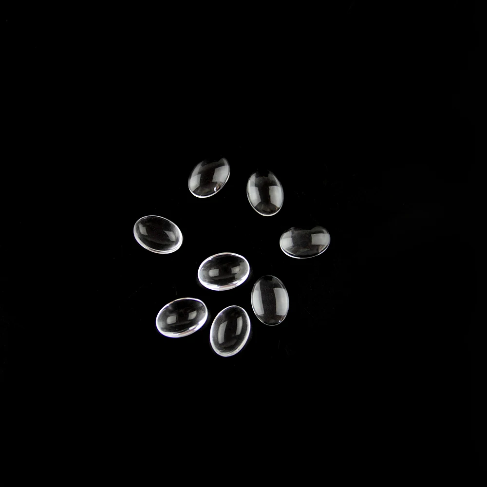 

Oval Shape 10*14mm Clear Crystal Paster 100Pcs/Lot Glass Cabochon For Pendant Tray Setting DIY Jewelry Photoes