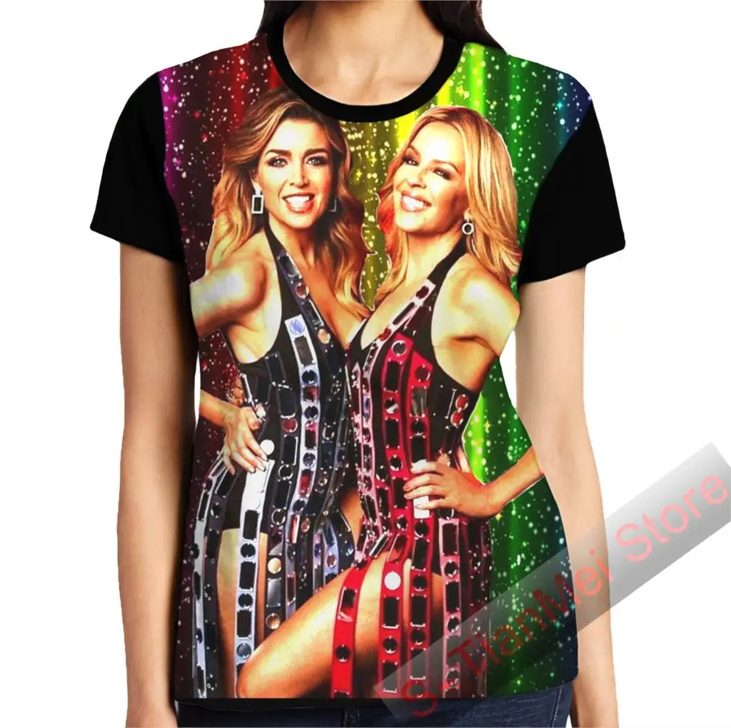 Летняя графическая футболка мужские топы футболки Kylie Minogue &amp Dannii - 100 градусов