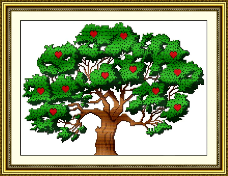 В форме сердца дерево завод китайский талисман картина с деньгами Счетный Печать