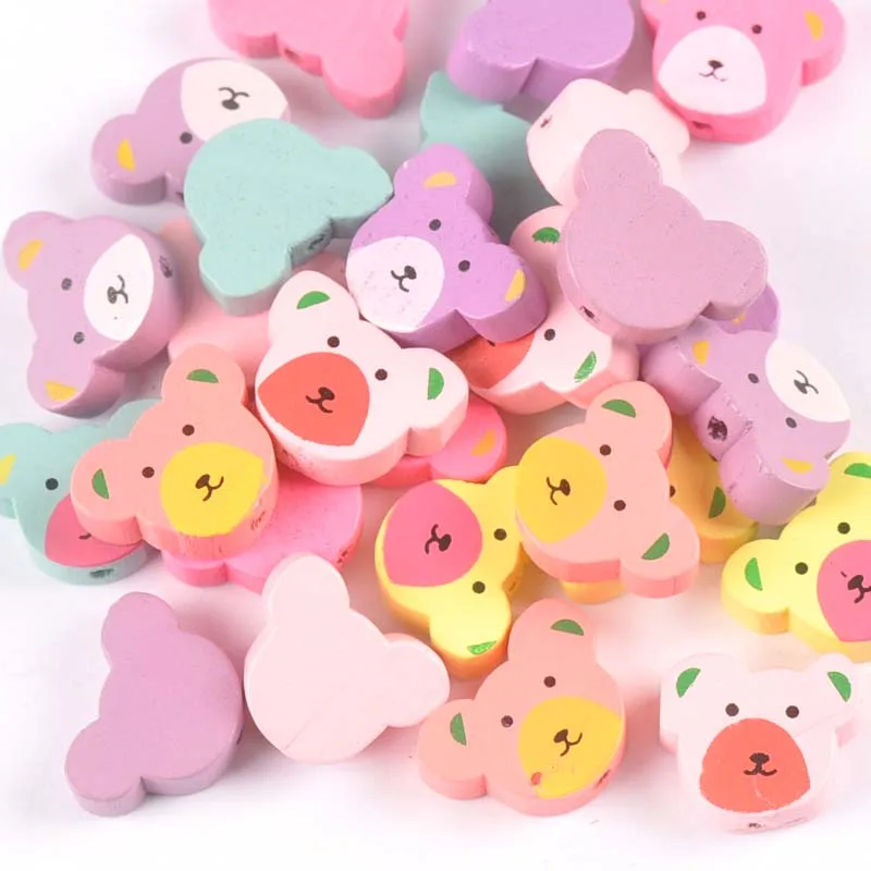 50 шт. деревянные бусины в виде медведя|beaded wallet|bead conventionbeads bulk |