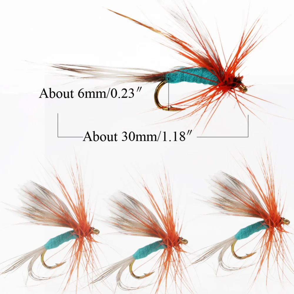 Sougayilang 40 шт./лот может лететь 6 мм Flyfishing Bass форель сухая и влажная муха приманка в