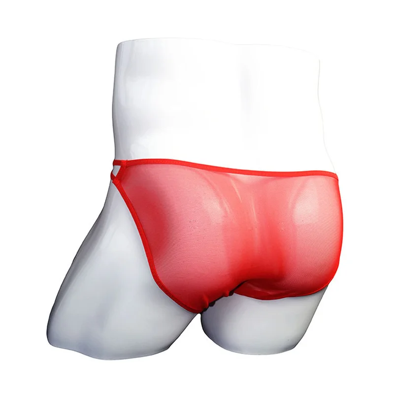 Мужское сексуальное нижнее белье сетчатые прозрачные трусы мужские стринги для