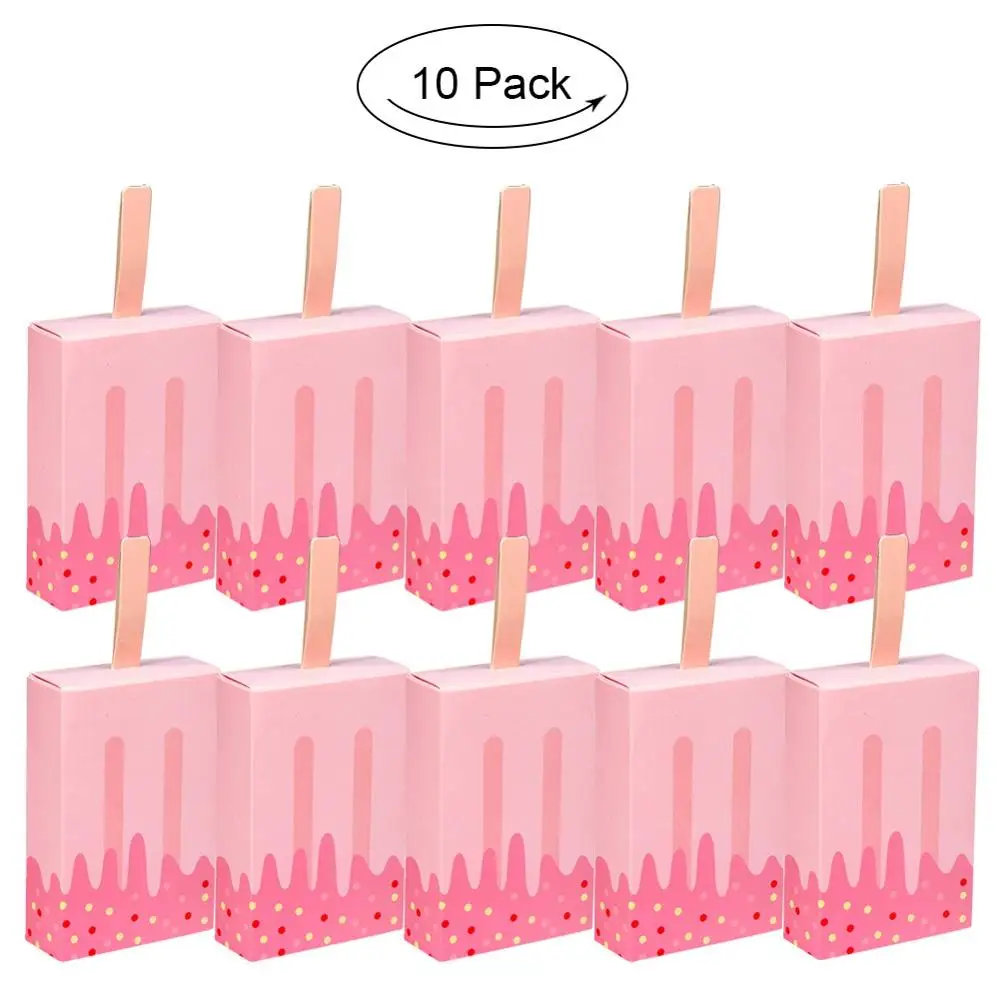 10pcs OurWarm Candy Boxes Craft Paper Birthday Party Favor Kids Gift Boxes Wedding Decorations Baby Shower Supplies - Цвет: 10pcs