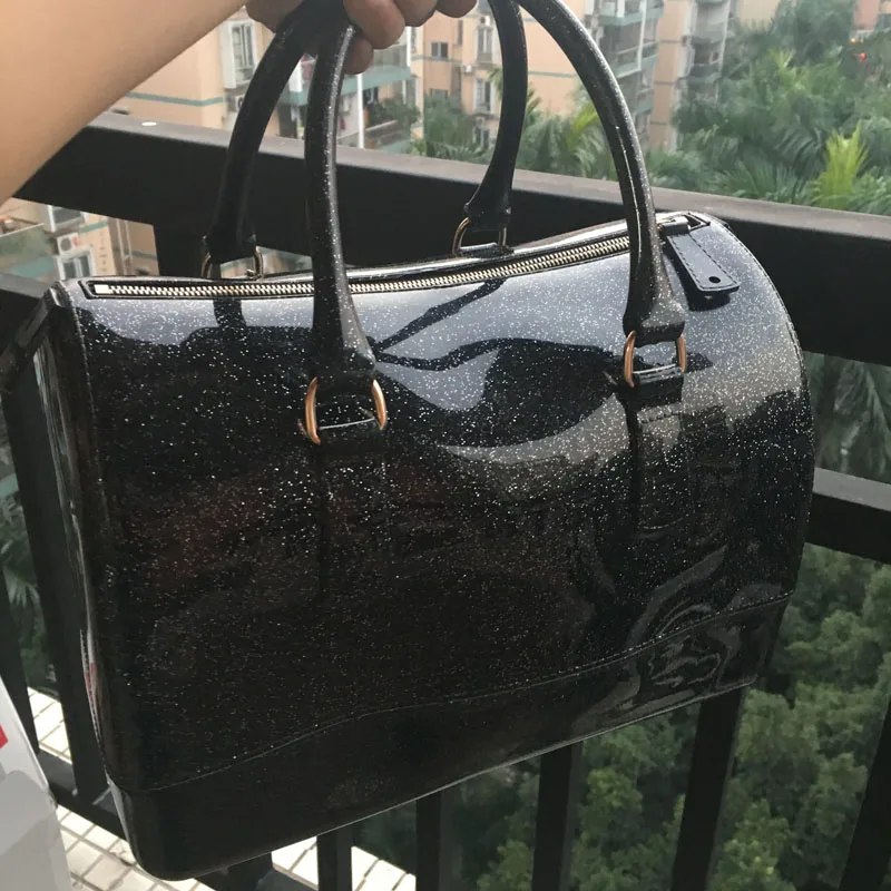 Блеск JELLYOOY! 30 см необычная Женская силиконовая сумочка желе большого размера
