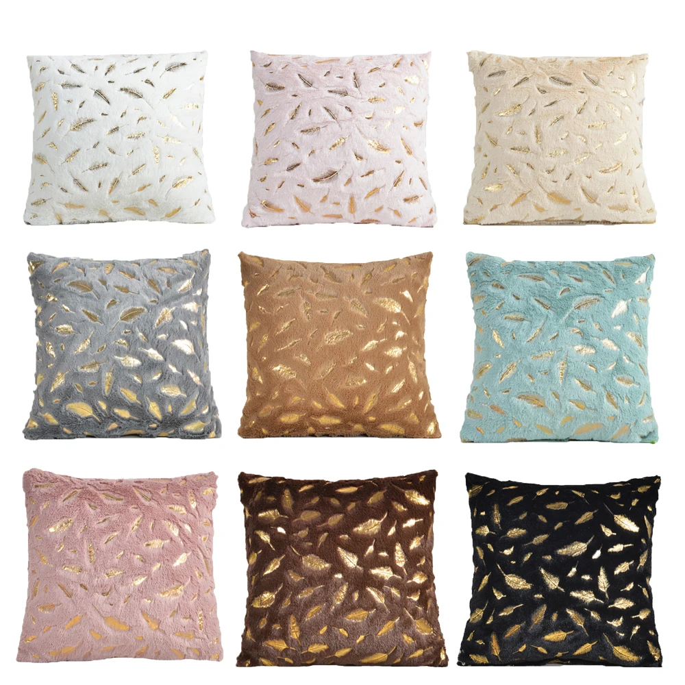 

Decorative Cushion Cover Fur Feather Home Plush Pillow Case Decorative Throw Pillow Cover Seat Sofa Bed Decoration Pillowcases