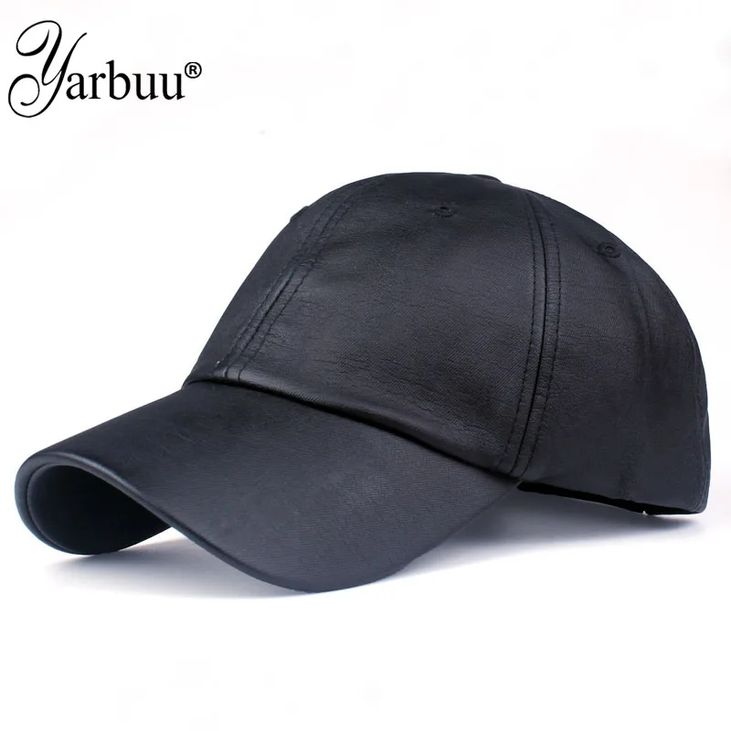Новинка модная черная бейсболка YARBUU из искусственной кожи женские шапки для