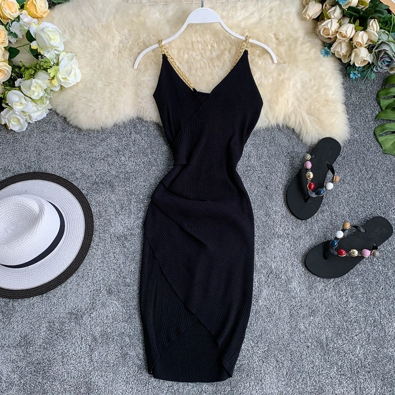 2019 новые модные женские платья эластичные трикотажные сексуальные v образным