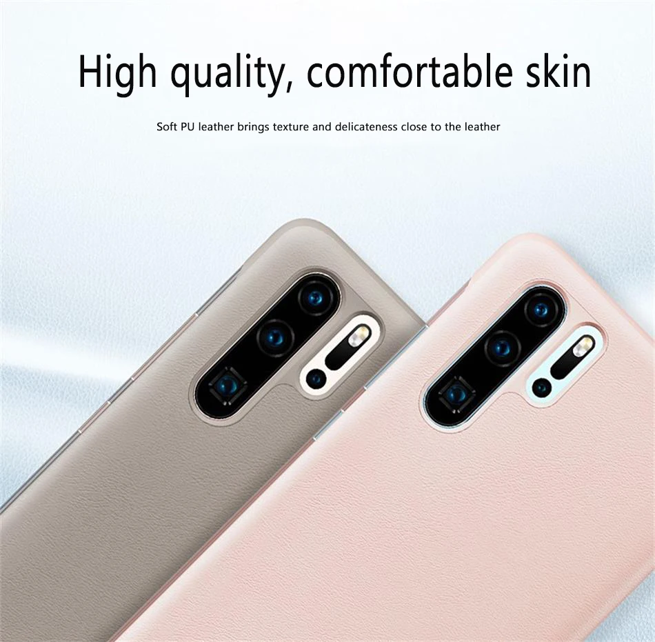 Чехол-книжка huawei P30, Официальный чехол huawei P30 Pro, роскошный защитный чехол с окошком для просмотра из искусственной кожи P30/P30pro, чехол