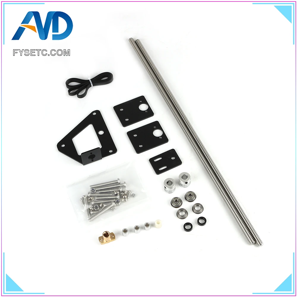 3d принтер Часть двойной Z axis Upgrade Kit двойной Z натяжной шкив набор для Creality Ender-3 3d принтер одиночный мотор двойной Z-axis