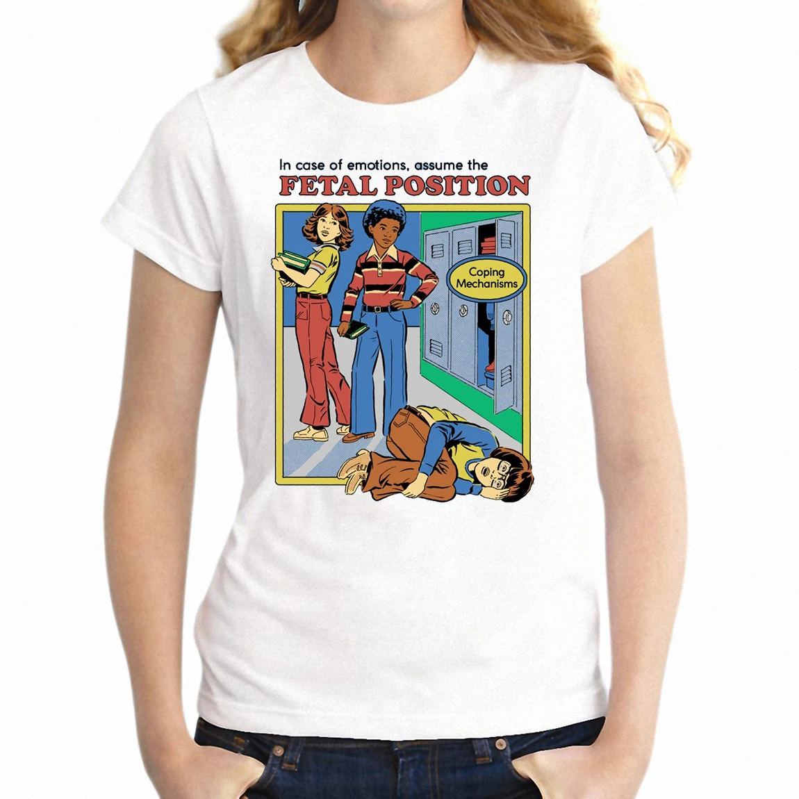 Женская футболка с темным юмором сухого юмора Alien Abduction Nostalgia 80s Awesome Drawing Girl's Tee |