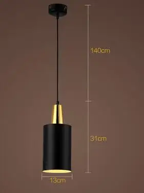 E IWHD Led подвесные светильники Современная железная висячая лампа цветная Подвесная лампа светильники кухонная подвеска Кристальный дамашний светительник - Цвет корпуса: E