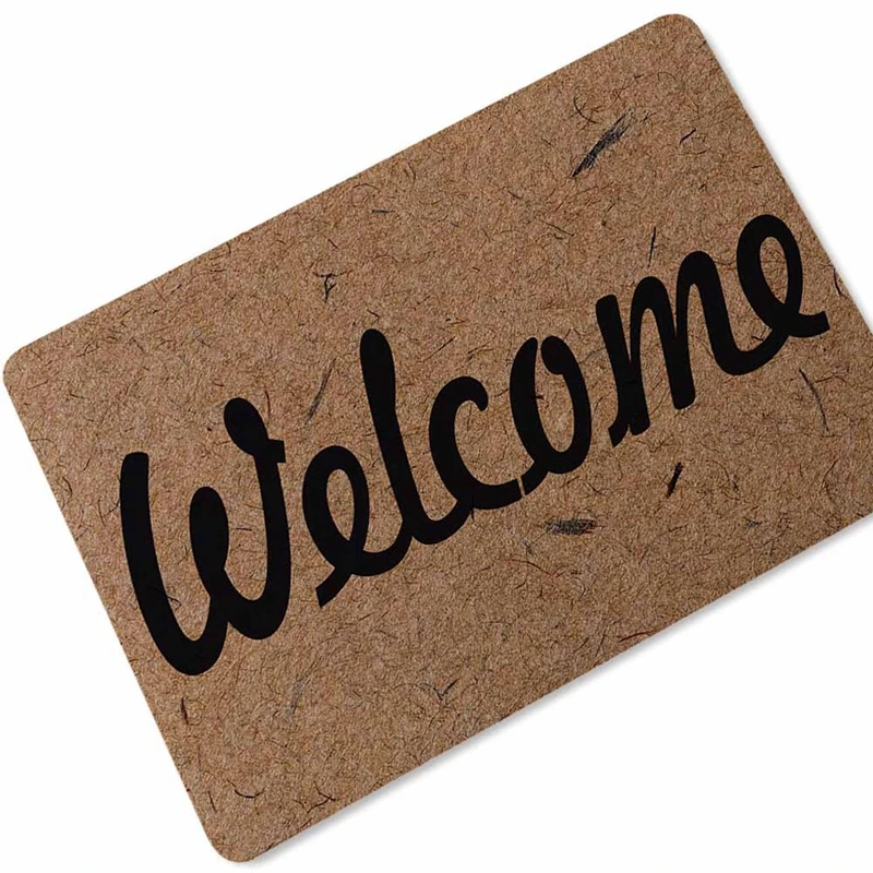 Резиновый нескользящий коврик для двери с надписью Добро пожаловать напольный